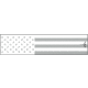 White Water Archery Reflective Arrow Wraps, 5x1.125in, Set of 15, White American Flag, WWA1102/WH