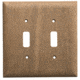Whitecap 2-Toggle Switch/Receptacle Cover Plate Teak 71035