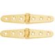 Whitecap Strap Hinge - Polished Brass - 6" x 1-1/8" - Pair, S-605BC