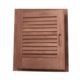 Whitecap Teak Louvered Door &amp; Frame - Left Hand - 15" x 15", 60723
