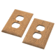 Whitecap Teak Outlet Cover/Receptacle Plate - 2 Pack 50645