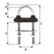 Wichard Marine Black Watertight U-bolt - 5mm Diameter - 13/64in - 60mm Length - 2-23/64in, 65321