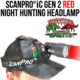 Wicked Hunting Lights ScanPro iC GEN 2 Night Hunting Headlamp Kit, Red, W2063