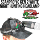 Wicked Hunting Lights ScanPro iC GEN 2 Night Hunting Headlamp Kit, White, W2064