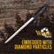 Wiebe Knives 12in Diamond Steel Rod, 17.25in Overall, 12in Steel Rod, Black Plastic Handle, DS04 STEL