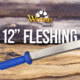 Wiebe Knives Flesher Fixed Blade Knife, 12in, Blue, Medium, WB-12FLSH