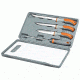 Wild Fish 6pc Fish Fillet Knife Set - 6in and 7.5in Fillet Knives,Utility Knife, Sharpening Steel Rod, Cutting Board and Case WFFHSET