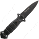 Wildsteer W Fighter Helico Fixed Blade Knife, 4in, Standard Edge, Black, Kraton Handle WSWFH3104