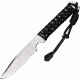 Wildsteer Wild Tech 4 Fixed Knife, SS Blade, Black cord wrapped handle WSWT4