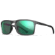 Wiley X Active 6 Axe Captivate Pol Sunglasses, Gloss Crystal Grey, Green Mirror Lens, AC6AXE07