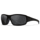Wiley X Changeable Series Breach 2.5 Captivate Sunglasses, Matte Black FrameGunmetal Logo, Non-Polar Grey Lens, CHBRC01