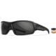 Wiley X Changeable Series Breach 2.5 Sunglasses, Matte Black Frame Gunmetal Logo, Grey Clear Rust Lens, CHBRC08