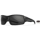 Wiley X Changeable Series Breach 2.5 Sunglasses, Matte Black Frame Gunmetal Logo, Grey Lens, CHBRC02