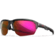 Wiley X Changeable Series Jakl Captivate Non-Pol Sunglasses, Gloss Crystal Grey Frame, Red Mirror Lens, CHJKL06