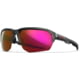 Wiley X Changeable Series Jakl Captivate Non-Pol Sunglasses, Gloss Crystal Grey Frame, Red Mirror Lens, CHJKL06