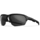 Wiley X Changeable Series Jakl Captivate Non-Pol Sunglasses, Matte Black Frame, Grey Lens, CHJKL02