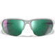 Wiley X Changeable Series Jakl Captivate Non-Pol Sunglasses, Polished White Frame, Green Mirror Lens, CHJKL07