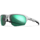 Wiley X Changeable Series Jakl Captivate Non-Pol Sunglasses, Polished White Frame, Green Mirror Lens, CHJKL07