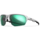 Wiley X Changeable Series Jakl Captivate Non-Pol Sunglasses, Polished White Frame, Green Mirror Lens, CHJKL07