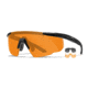 Wiley X Changeable Series Saber Advanced Safety Glasses, Matte Black Frame, Grey Clear Rust Lens, 308
