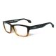 Wiley X WX Contour Eyeglass Frame,Rectangle,Gloss Black/Brown Stripe WSCON05