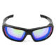 Wiley X Enzo Sunglasses, Matte Black Frame,Polarized Emerald Mirror Amber Lens CCENZ07