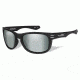 Wiley X Hudson Sunglasses,Matte Black Frame,Polarized Platinum Flash Green Lens ACHUD05