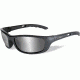 Wiley X P-17 Sunglasses - Silver Flash w/Smoke Grey Lens / Gunmetal Grey Frame, P-17T