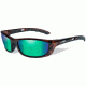 Wiley X P-17 Sunglasses - Polarized Emerald Mirror w/ Gloss Demi Frame, WXP-17KA