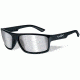 Wiley X WX Peak Sunglasses - Silver Flash Lens / Gloss Black Frame, WXACPEA01