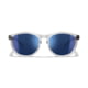 Wiley X Bravo Captivate Sunglasses, Pol Blue Mirror / Gloss Crystal Clear Frame, Gloss Black Temples, AC4BRV09