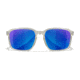 Wiley X WX Alfa Sunglasses, Gloss Clear Crystal Frame, Captivate Polarized Blue Mirror Lens, AC6ALF09