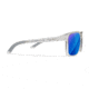 Wiley X WX Alfa Sunglasses, Gloss Clear Crystal Frame, Captivate Polarized Blue Mirror Lens, AC6ALF09