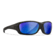 Wiley X WX Gravity Sunglasses, Black Crystal Frame, Captivate Pol Blue Mirror Lenses, CCGRA19