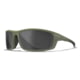 Wiley X WX Grid Sunglasses, Matte Utility Green Frame, Captivate Pol Grey Lens, CCGRD08