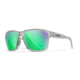 Wiley X WX Trek Sunglasses, Gloss Crystal Light Grey Frame, Captivate Polarized Green Mirror Lens, AC6TRK07