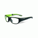 Wiley X WX Victory Single Vision Prescription Sunglasses, Matte Black/Lime Green Frame, YFVIC02SV