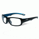 Wiley X Gamer Progressive Prescription Sunglasses, Gloss Black/Metallic Blue Frame, YFGAM02PR