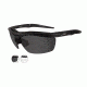 Wiley X Guard Sunglasses - 2 Lens Package, 1 Matte Black Frame w/Smoke Grey,Clear Lens, 4004