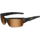 Wiley X WX Valor Sunglasses - Bronze Flash w/ Crimson Brown Tint Lens / Gloss Black Frame CHVAL02