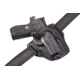 Wilson Combat Defender Holster, EDC X9 with Rail, right Hand, 1.5in Belt, Black Leather with Shark Trim PLD9BLSR15R