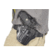 Wilson Combat Defender Holster, EDC X9 with Rail, right Hand, 1.5in Belt, Black Leather with Shark Trim PLD9BLSR15R
