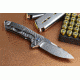 Wilson Combat Defiant Starburst Flipper, Titanium Framelock, Silver WTK-DSF