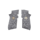 Wilson Combat EDC X9 Grips, Aggressive Starburst Pattern, Gray/Black G10, 853GB