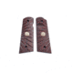 Wilson Combat Full-Size Grip, Black Cherry G10, Aggressive Starburst Pattern, Flat Bottom, 738-FS-FB-BC