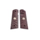 Wilson Combat Full-Size Grip, Black Cherry G10, Aggressive Starburst Pattern, Flat Bottom, 738-FS-FB-BC