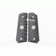 Wilson Combat Grips, Full-Size, Aggressive Starburst Pattern, Beveled Bottom, Black 738-FS-BB-BLK