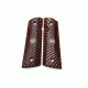 Wilson Combat Grips, Full-Size, Coco Bolo, Starburst Pattern, Flat Bottom, Brown 351CSBF