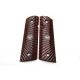 Wilson Combat Grips, Full-Size, Coco Bolo, Starburst Pattern, Flat Bottom, Brown, 351CSBF
