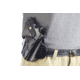 Wilson Combat Lo-Profile II Holster, Compact 1911, Right Hand, 1.5in Belt, Black Leather with Shark Trim MLP2BLSR15